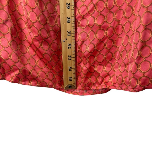 Esqualo Satin Chain Link Dress 6 Orange Wrap Long Sleeve Silky Statement NWOT - Picture 14 of 15